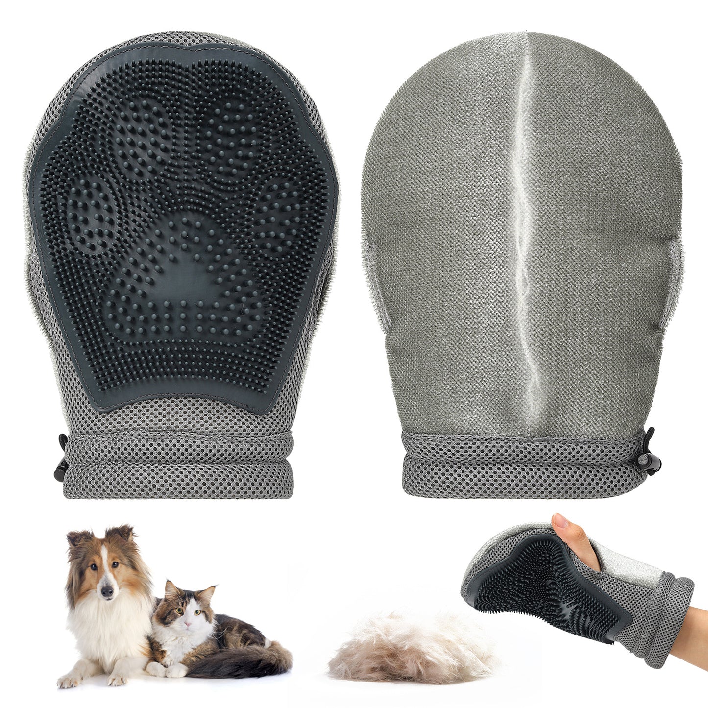 Cat petting gloves
