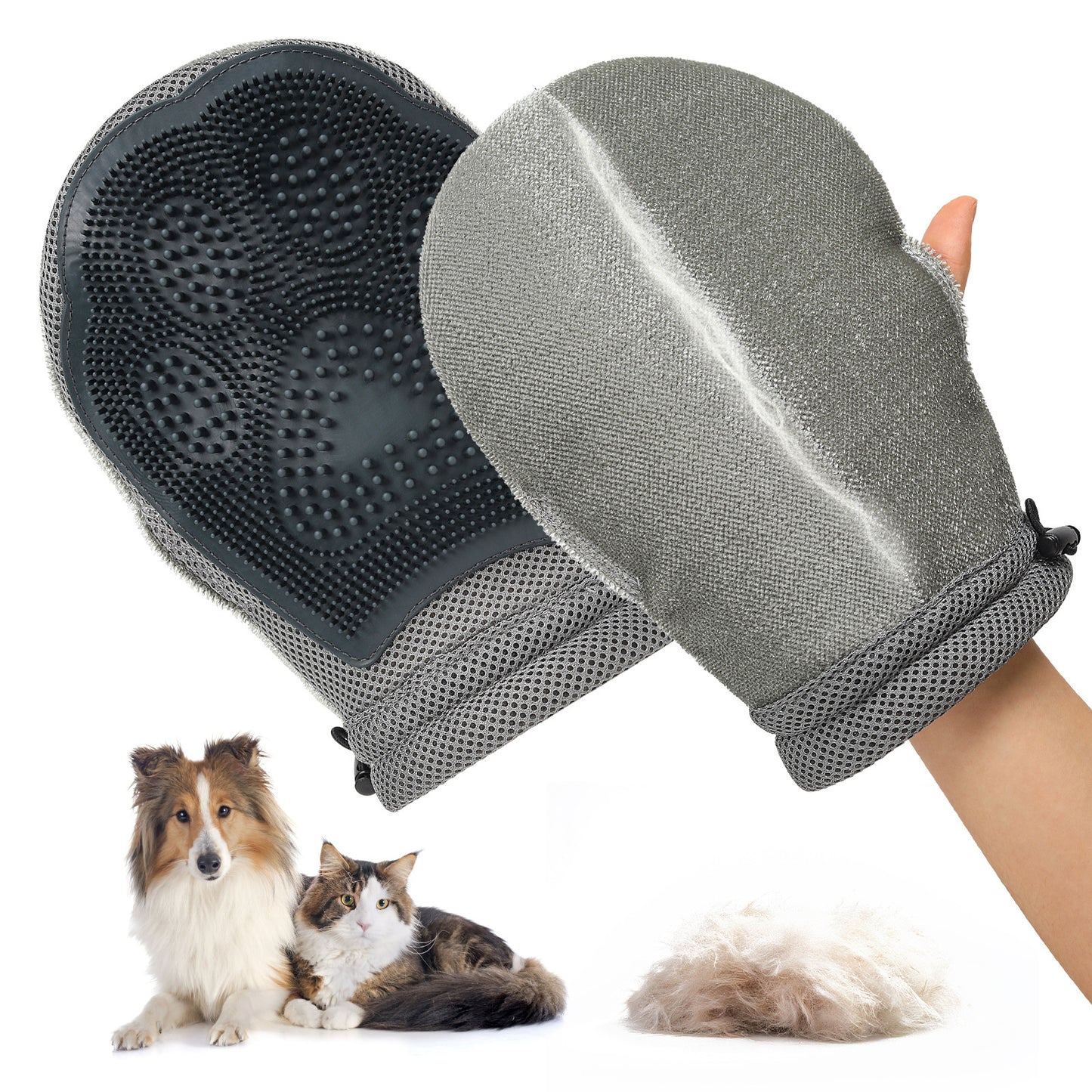 Cat petting gloves