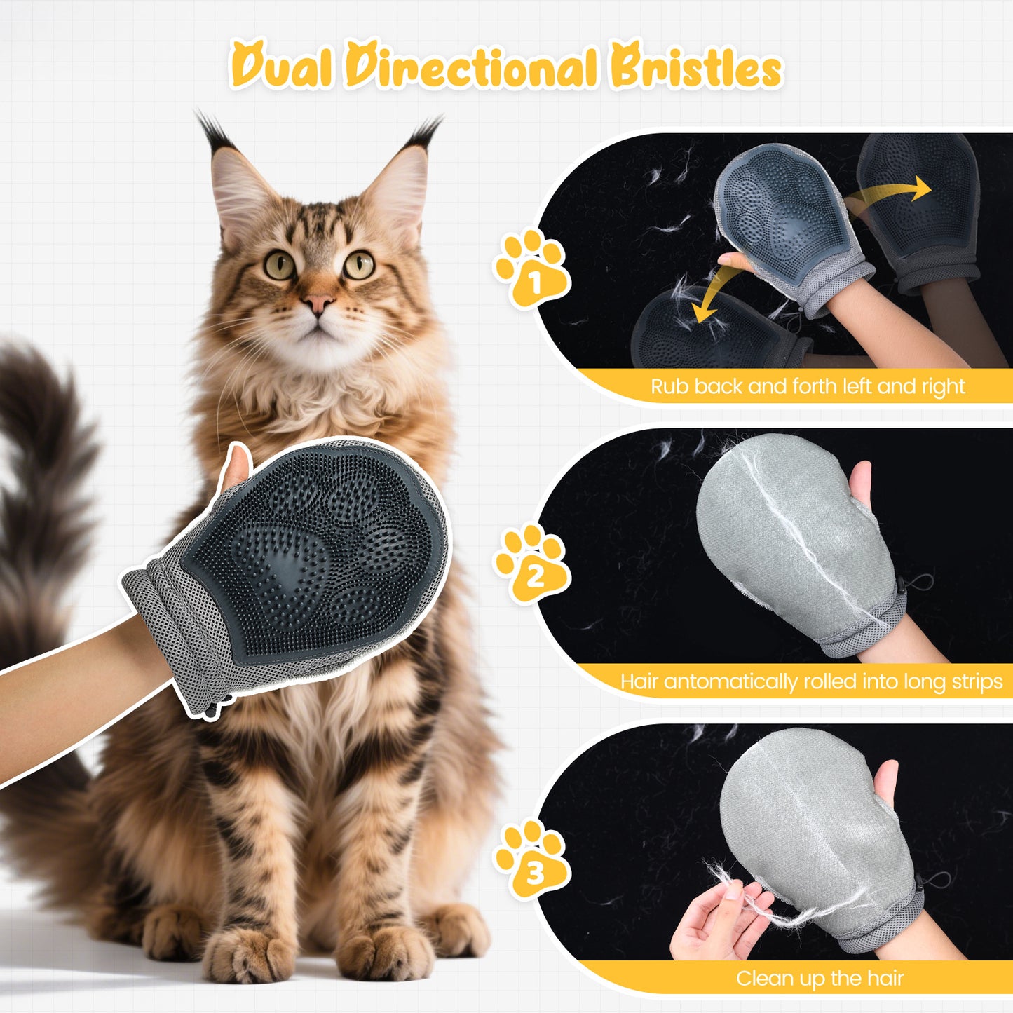 Cat petting gloves